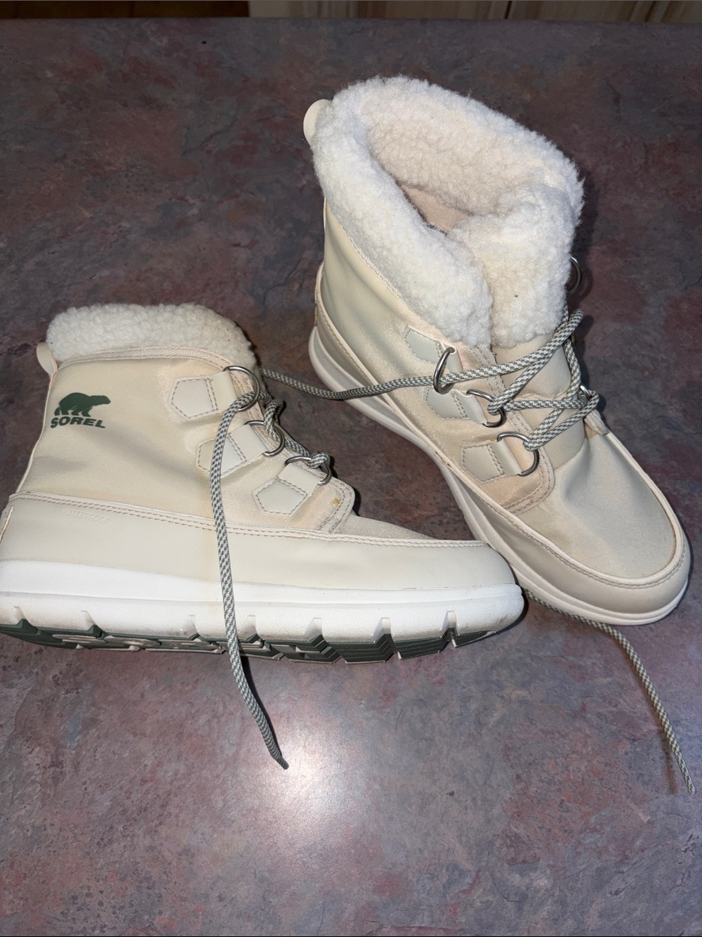 Sorel Cream Sherpa-Lined Winter Boots FINAL PRICE